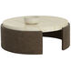 Mesa 50 X 17.5 inch Cream / Brown Outdoor Coffee Table